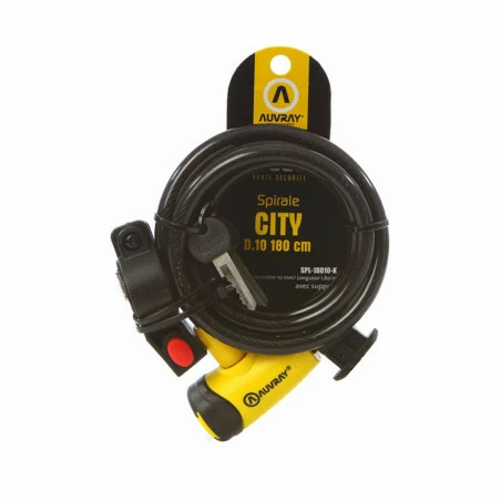 AUVRAY Antivol Spirale CITY 15x1500mm Avec Support 3 AUVRAY Antivol Spirale CITY 15x1500mm Avec Support