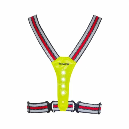 WOWOW Harnais 4 Leds Blanche+4 Leds Rouges Rechargeable Par USB 3 WOWOW Harnais 4 Leds Blanche+4 Leds Rouges Rechargeable Par USB